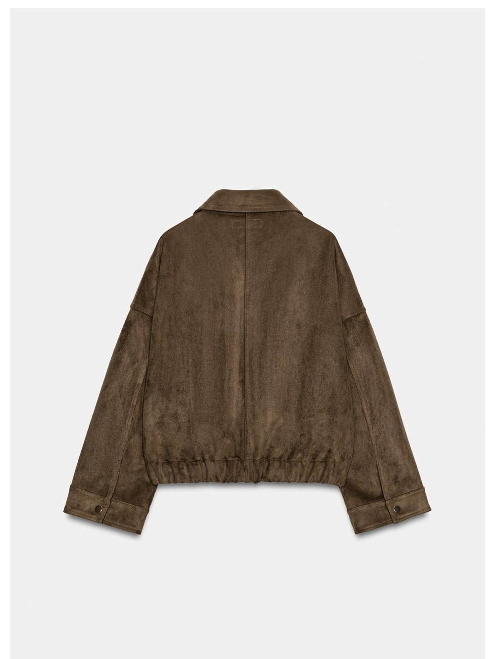 Zara Suede-Look Bomber Jacket - Women's - Picture 4 of 8
